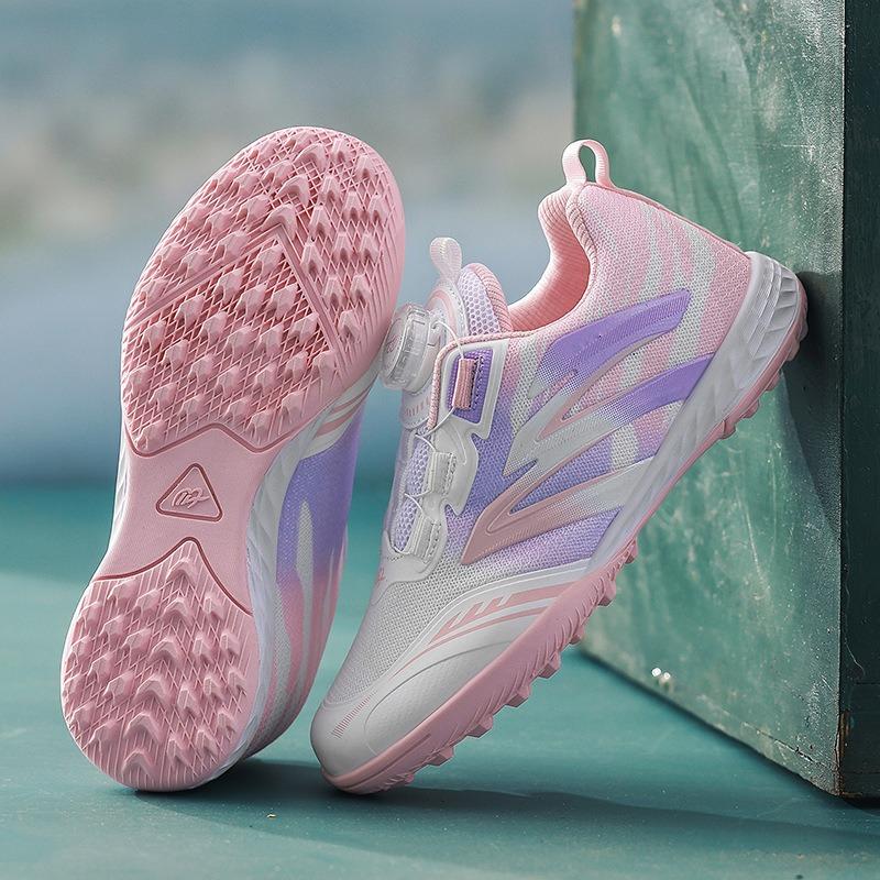 New Children's Mesh Breathable Children's Football Shoes Girls Primary School Students Broken Nail Mesh Football Training Shoes