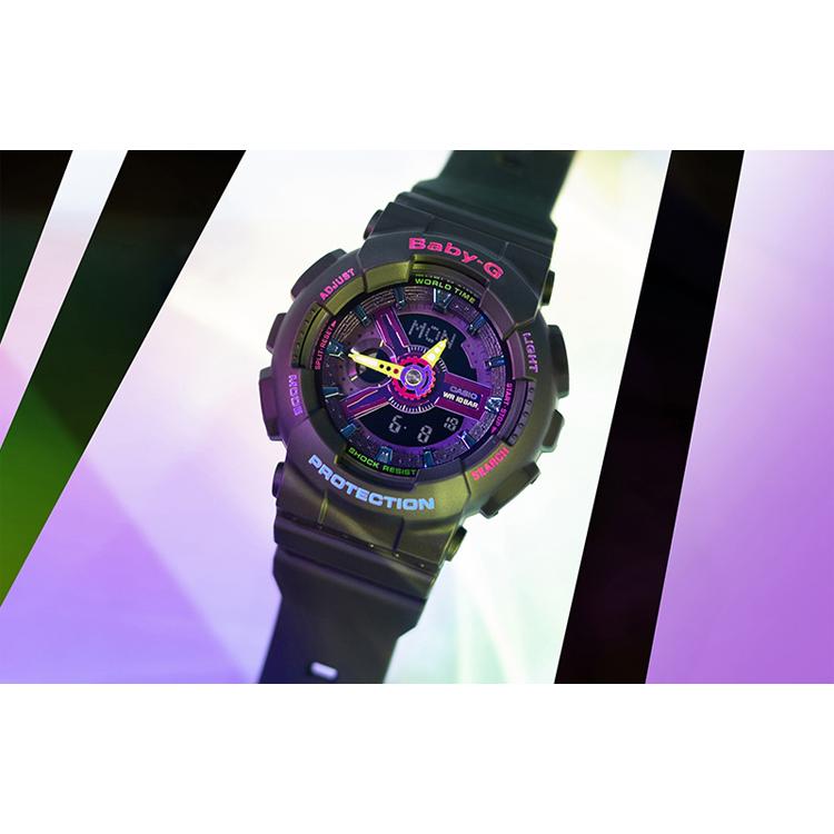Casio Women's BABY-G 46.3mm Purple Watch BA-110TM-1A BA-110TM-1A