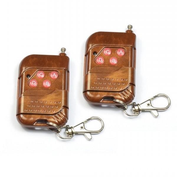 Peach Wood 4-Button Wireless Remote Control 315M/433M Transmitter Remote Control