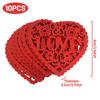 Wedding Wooden Hanging Hearts Red DIY Embellishment Slices Party Decoration Accessories for Room