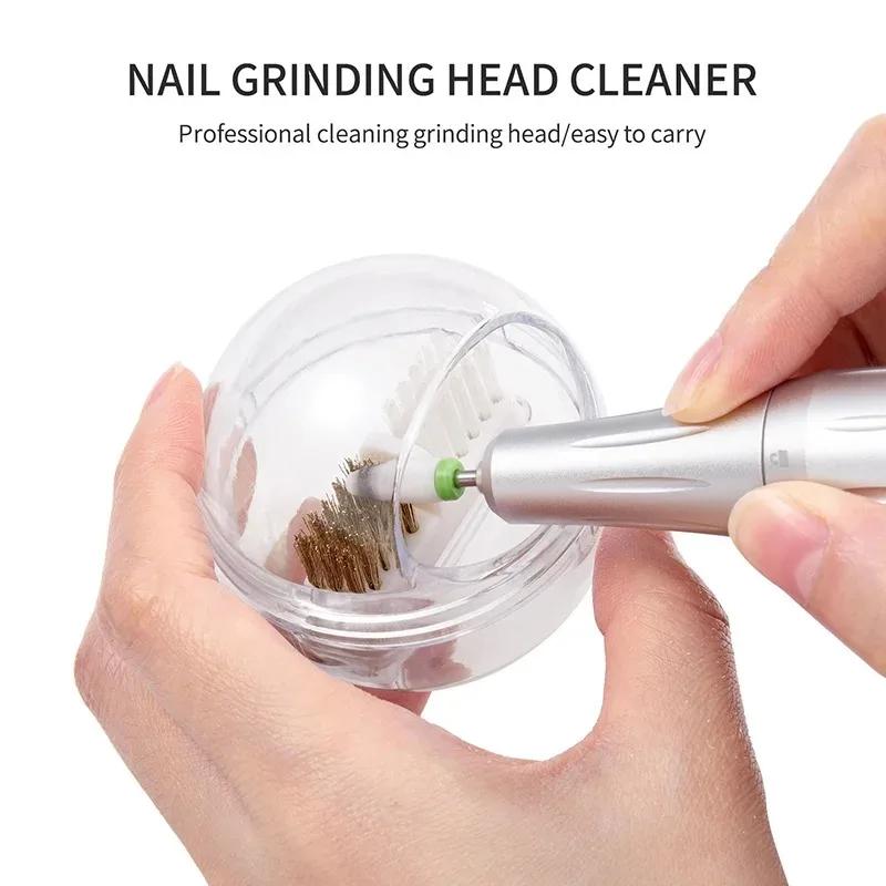 Copper Wire Brush Cleaner Grinding Head Electric Grinding Machine Soft and Hard Hair Dust Removal Nail Brush Nail Art Tools