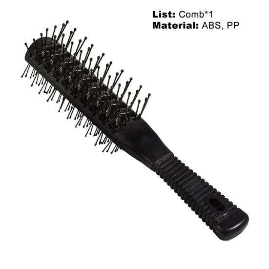 Rippenkamm, weiche Zähne, ergonomischer Griffkamm für Salon-Locken, nicht geknotet, professionelles Haar, Schwarz, für den Heimgebrauch