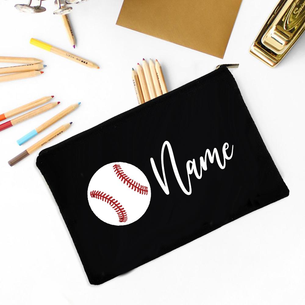 Personalised Football Pencil Bag Custom Name Pencil Case School Stationery Supplies Storage Bags Christmas Birthday Gift for Kid