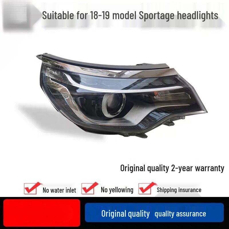 Compatible Headlight Assembly for 2018-2019 Kia Sportage with Daytime Running Lights and High Trim Cover
