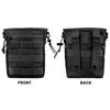 JETEDC MOLLE Dump Pouches, Military Storage Belt Bags, Pack of 2 (Black)