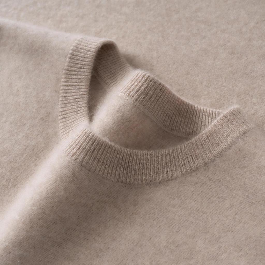 Pull en Cachemire pour Homme: Pull Col Rond Bas, Style Décontracté Chic pour l'Automne/Hiver 2025