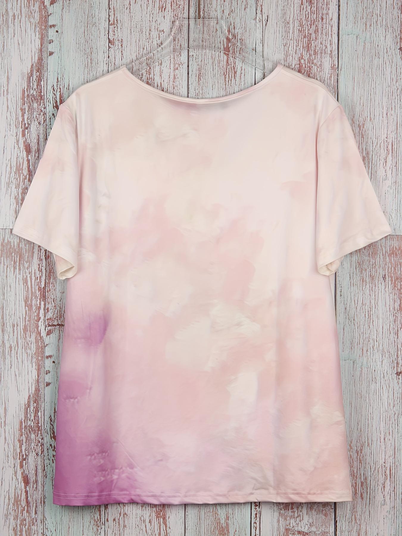 

Женская футболка с принтом кролика больших размеров - повседневный топ с коротким рукавом для весны и лета, пасхальная женская футболка S