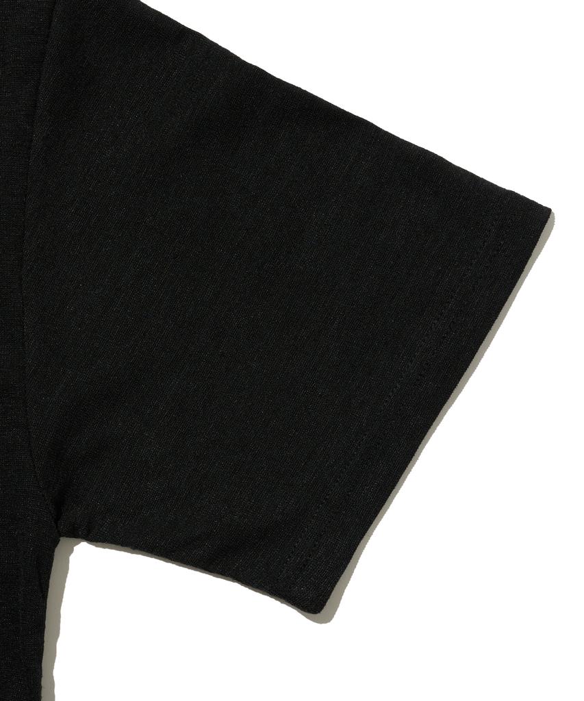OTHERFITS Round Linen Short Sleeve Tee (Black)