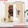 Camel Patterned Blankets Curtains Desert Animal Carrying Colorful Textiles Light Striped Background Living Room Curtain Set Of 2 Made Polyester