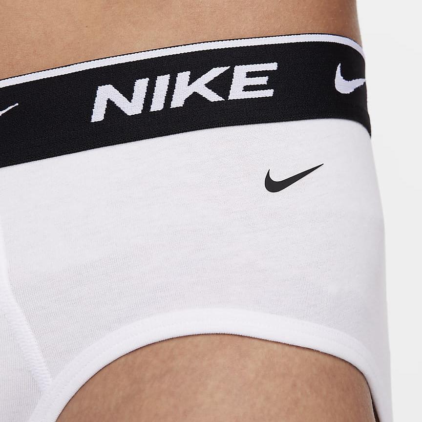 Nike Dri-Fit Essential Strečové Pohodlné K pokožce Šetrné Rychleschnoucí Pánské spodní prádlo 3-pack Bílé DV3961-100