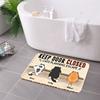 1PC Cat Escape Plan Pattern Kitchen Rug Non-Slip Door Mat Pop design Bathroom Rug Bath Mat Carpet for Home Sink Laundry Decor