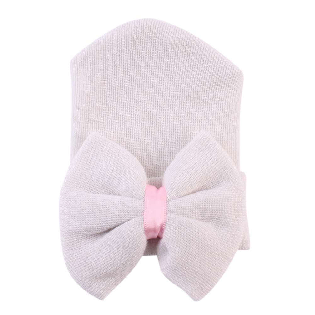 Cute Bowknot Warm-Keeping Knitting Cap for Babies