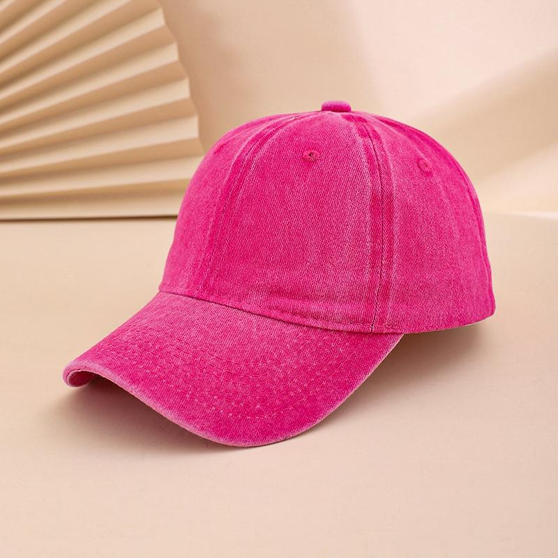 Cross-border Solid Color Glossy Washed Cotton Baseball Cap, Soft Top Adjustable Baseball Cap, Couple Style Fashionable Matching