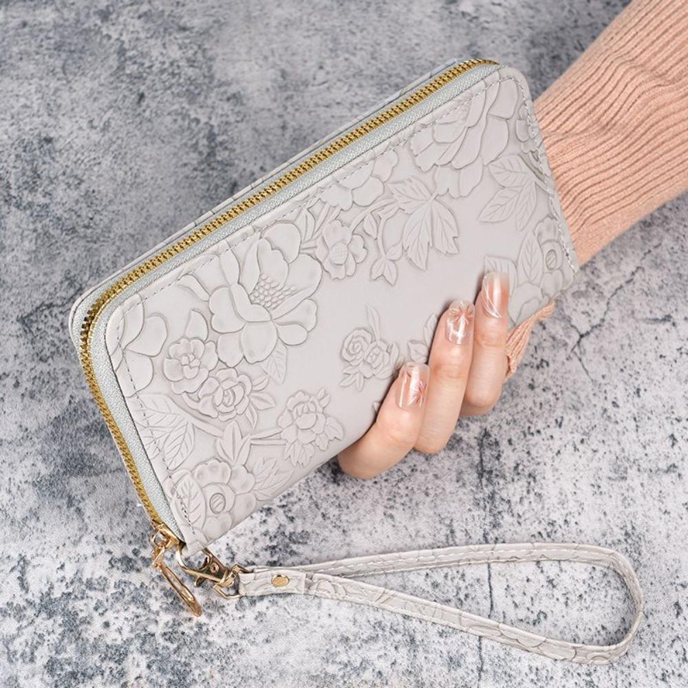 New Wallet Women's Long Fashion Hand-held Change Bag Zipper Multi-function Women's Mobile Phone Bag