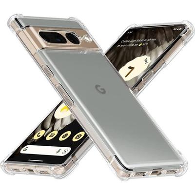 Case for Google Pixel 7 Pro - E.F.CONNECTION - 4 High-resistance Silicone Reinforced Corners Transparent