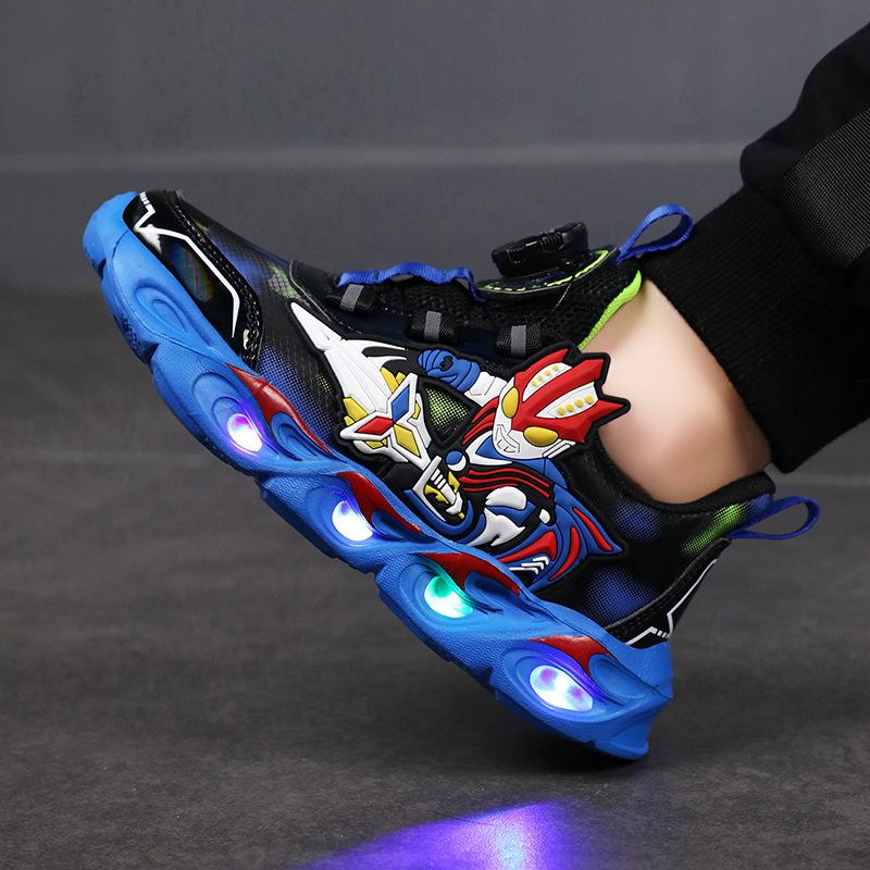 Sneakers Kids Fashion Rotary Buckle Running Shoes 26 inner length 16.3