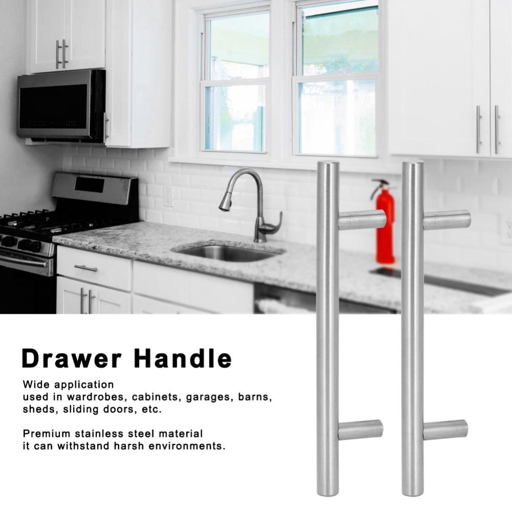 6pcs Easy Install Drawer Pulls Silver Bar Handles Durable Cabinet Handles Wardrobes