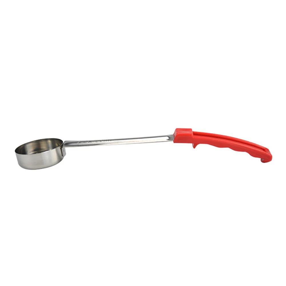 

Pizza Sauce Spoon with Rubber Handle Metal Cooking Spoon Stainless Steel Sauce Serving Scoop Anti-Hot Kitchen Cooking Tableware