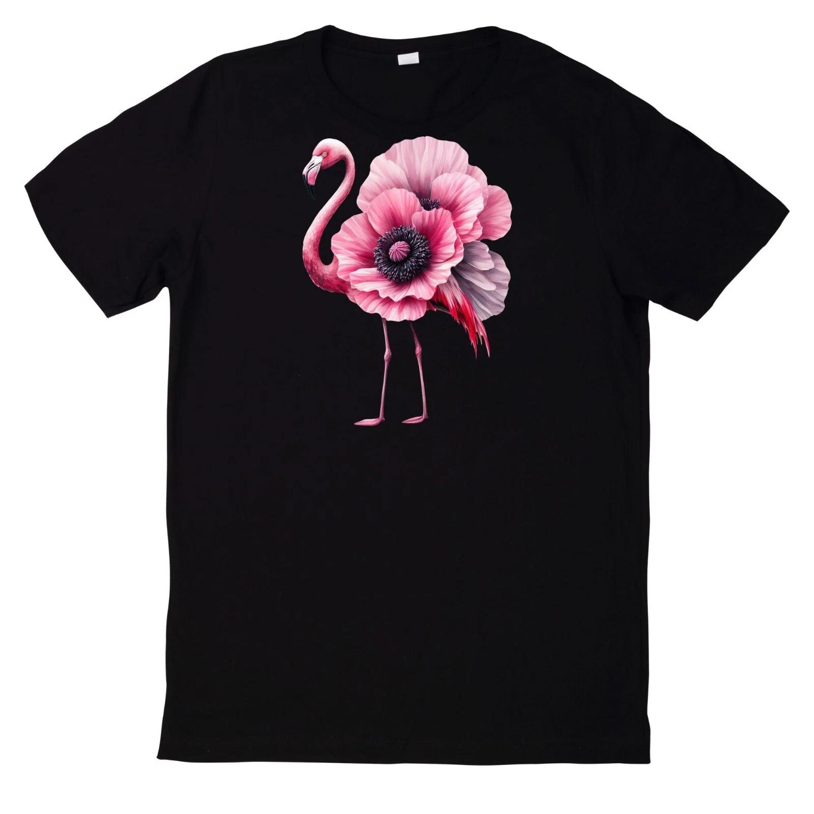 T-Shirt Rosa Blumen Flamingo Motiv XXXXL