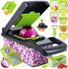Multifunctional Vegetable Chopper Slicer Grater, Potato Slicer Shredder, Kitchen Cutter for Onion, Carrot, Cheese, Small Compact Tool