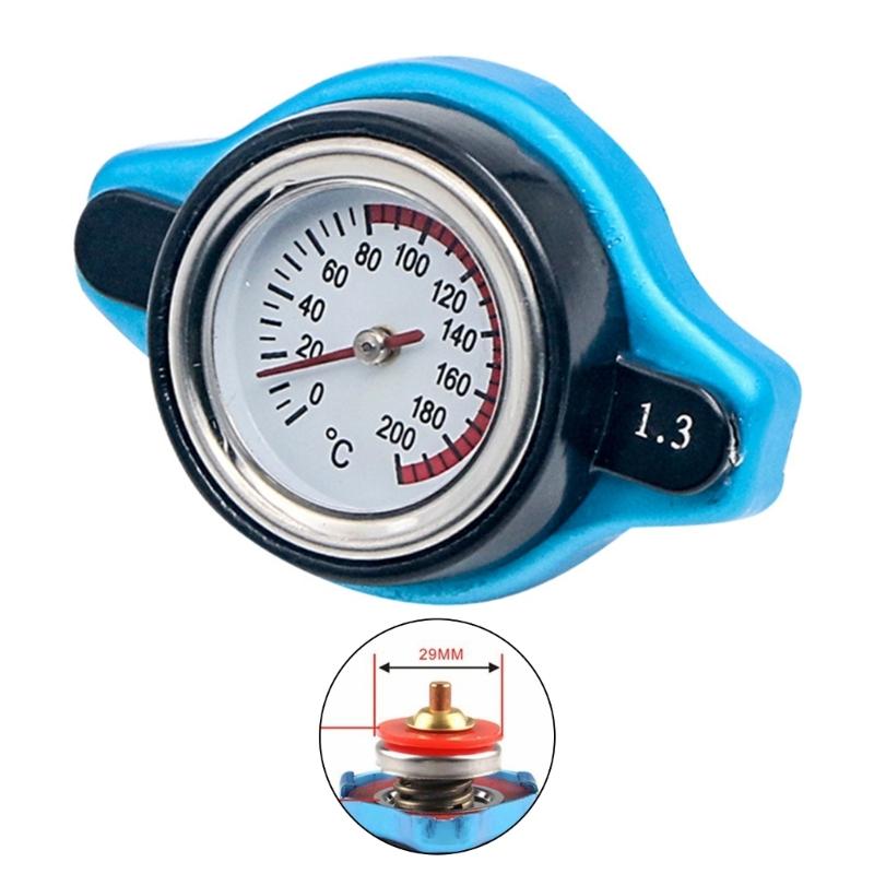 Automotive Motorcycle Car Cooling Systems Radiator Caps With Built In Thermometer, Readout 0.9Bar Seal Easy Installation