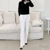 New Arrivals Open Run Big Collar Gold Button Guest Suit Double Long Sleeve Knit