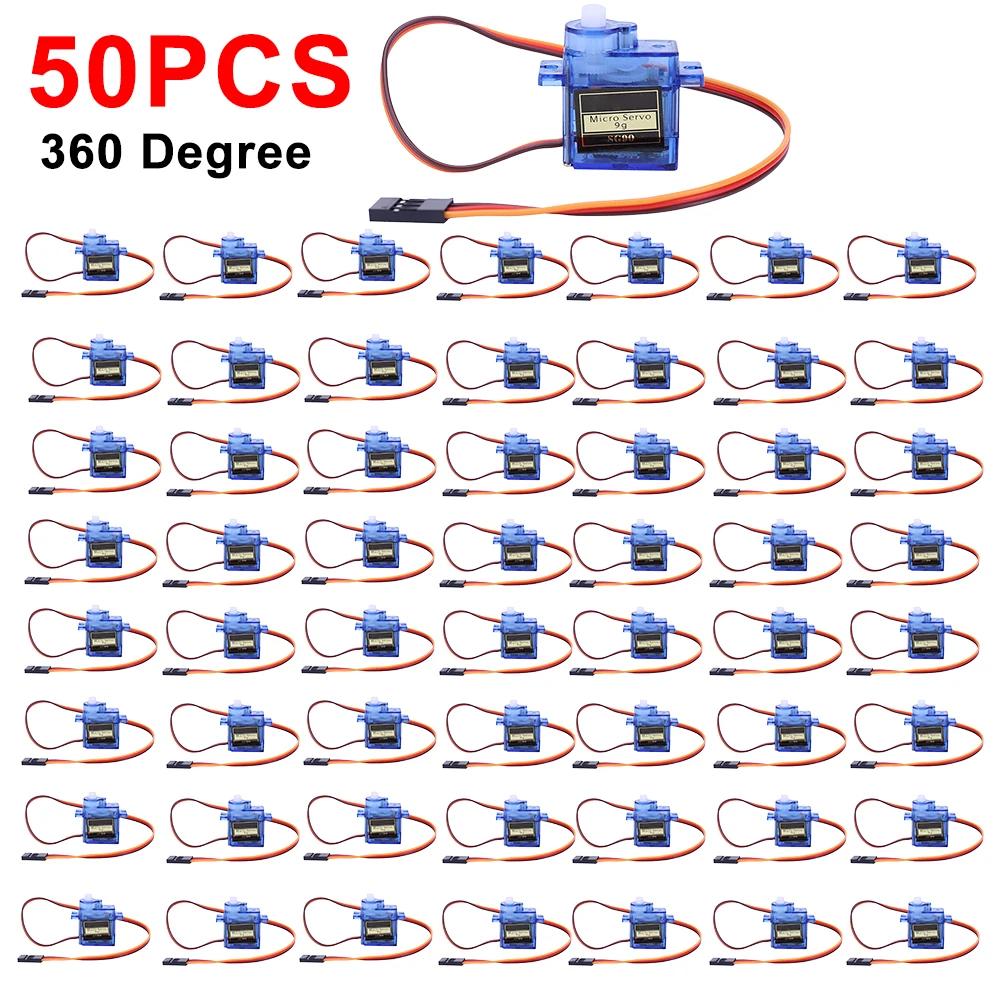 1-100pcs SG90 9G Micro Digital Servo Motor 180/360° Fixed-Wing Micro Gear Servo Motor for Rc Helicopter Toy Airplane Aircraft
