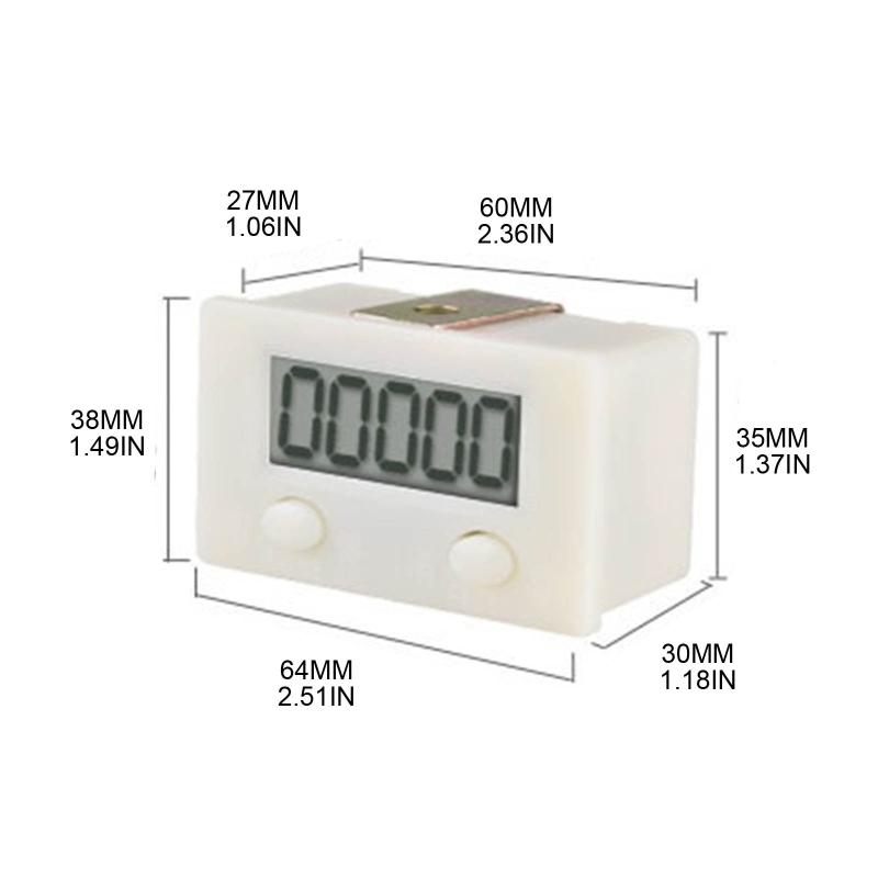 Magnetic Induction Counter Digital Electronic Punch Counter Metal Sensor 5-Digits LCD Digital Display 0-99999 Proximity