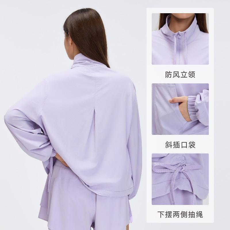 Spring new sports casual stand-up collar jacket women's loose and versatile long-sleeved sports fitness clothing top
