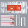 [JN] 256pcs Sandwich Dual Nail Form For Nail Extension Almond Coffin 16 Size Reusable Top Bottom Form Nail Art Extension Tool