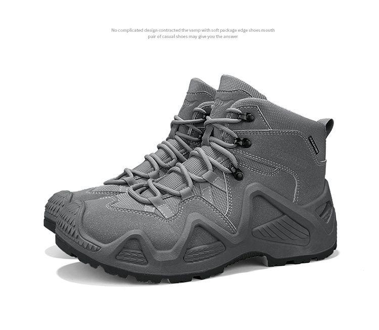 Men's 2025 Autumn High-Top Hiking & Work Boots - Non-Slip, Wear-Resistant for Outdoor & Construction.