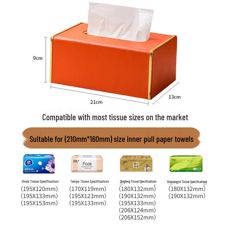 JNL Luxury Leather Tissue Box