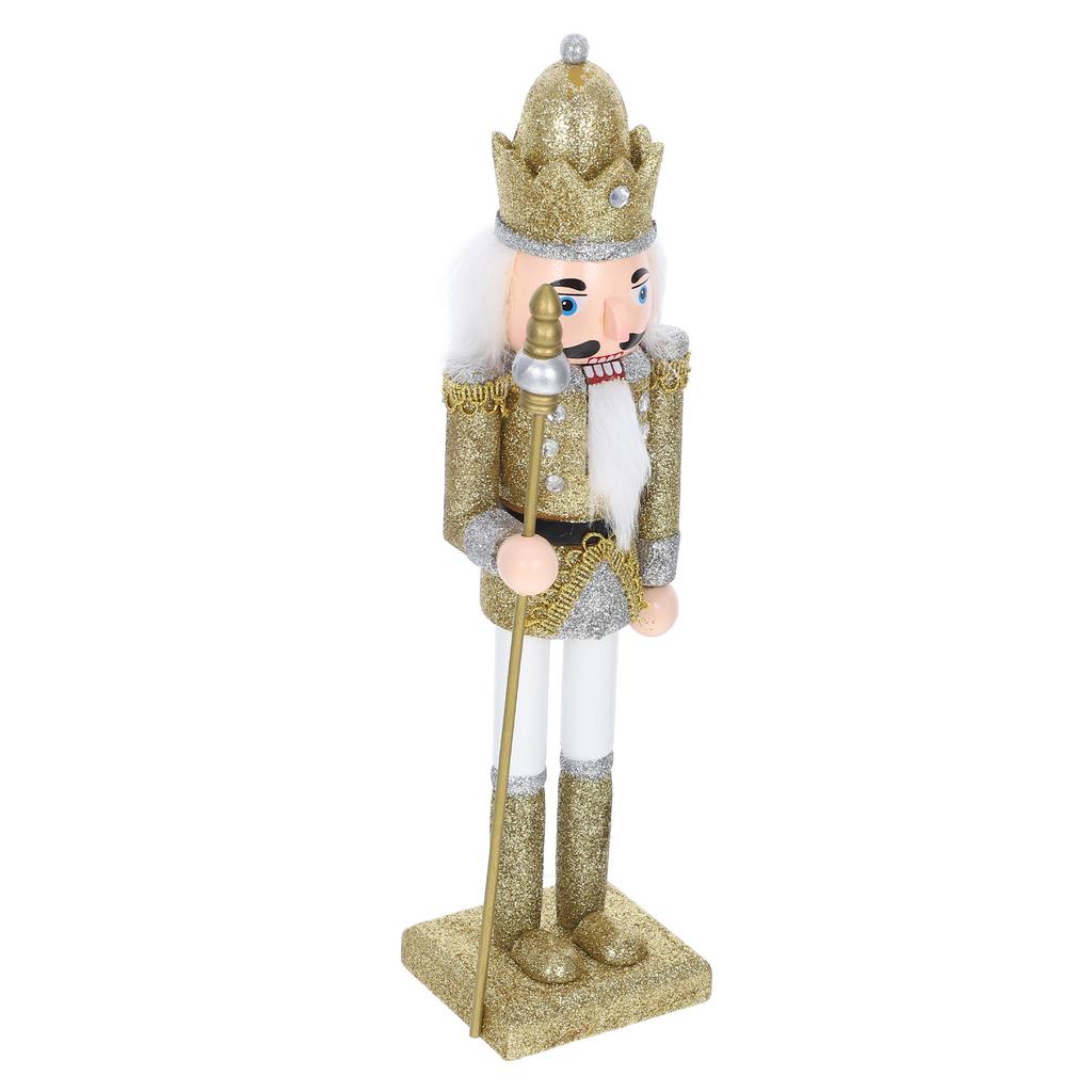 Wooden Nutcracker Soldier Christmas Decoration Classic Handcrafted Desktop Nutcracker Decor Festive Holiday Table Centerpiece