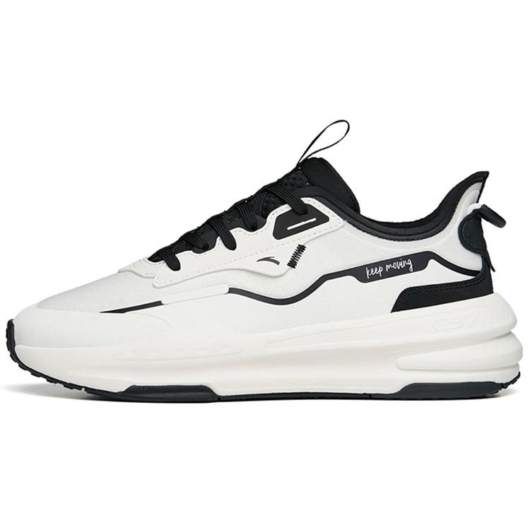 

new Anta C37 Series Cushioning Lightweight Wear Resistant Slip Resistant Low Top Sports Casual Shoes Women s White Black 35.5