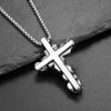 Nightclub Hip-Hop Trendy Brand Multi-Skull Light-Faced Cross Necklace Pendant For Men And Women