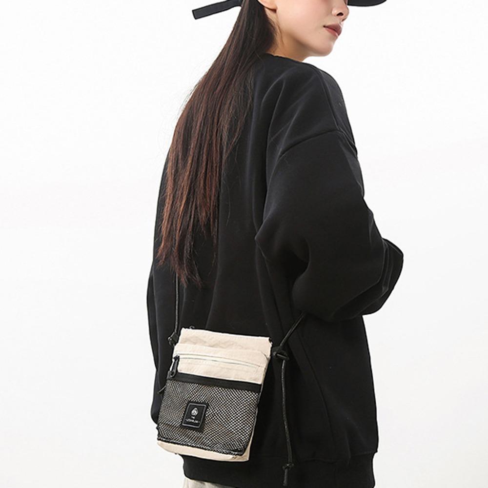 Mesh Crossbody Phone Pouch Sports Small Square Bag Fashion Nylon Shoulder Bag  Daily Matching