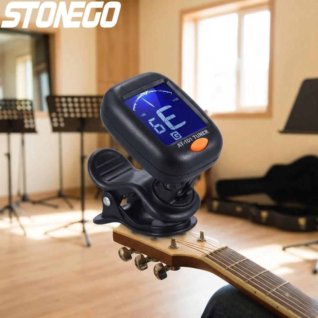 Digital Acoustic Guitar Tuner Clip Type Rotatable LCD Display Chromatic Bass Ukulele Guitar Tuner