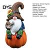 Garden Pumpkin Gnome Figurine Holding Snail Sitting Dwarf Elf Resin Statue Sculpture Indoor Outdoor Thanksgiving Harvest Festival Fall Desktop