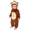 Unisex Toddler Animal Jumpsuit: Complete 3D Tail Costume with Hood, Zip-Up Long Sleeve for Theme Party & Home Play