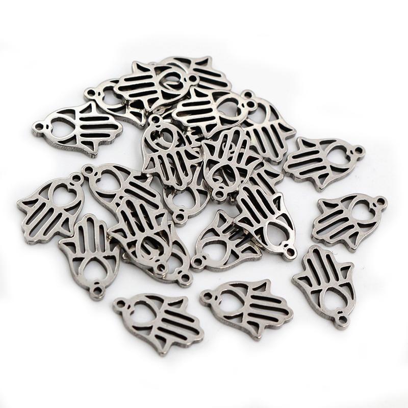 30pcs/lot No Fade 316 Stainless Steel Star Heart Fish Cat Charms Pendant for DIY Necklace Bracelet Craft Jewelry Making Findings