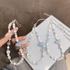 Blue Heart Bead Phone Lanyard for Women - High-End, Anti-Lost Chain Accessory