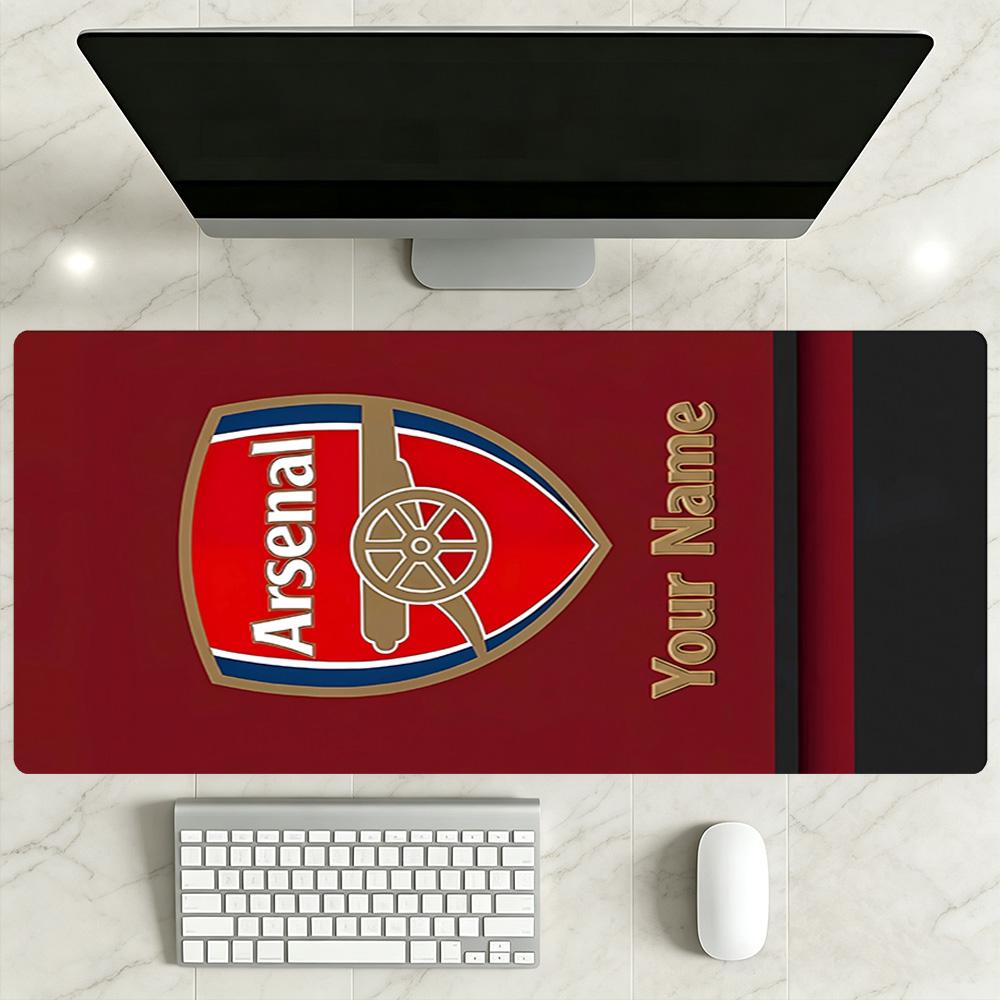 Arsenal F.c. Customized Name Mouse Pad Keyboard Pad Study Desk Mat Non-Slip Rubber Base Office Desk Accessory