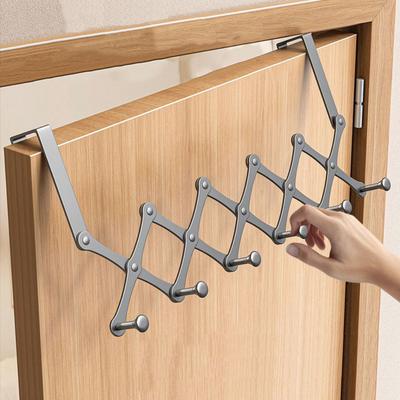 No-Punch Door Hooks Hanger Carbon Steel Hanging Clothes Coat Hooks Space-saving Storage Rack Reusable Clothing Hangers