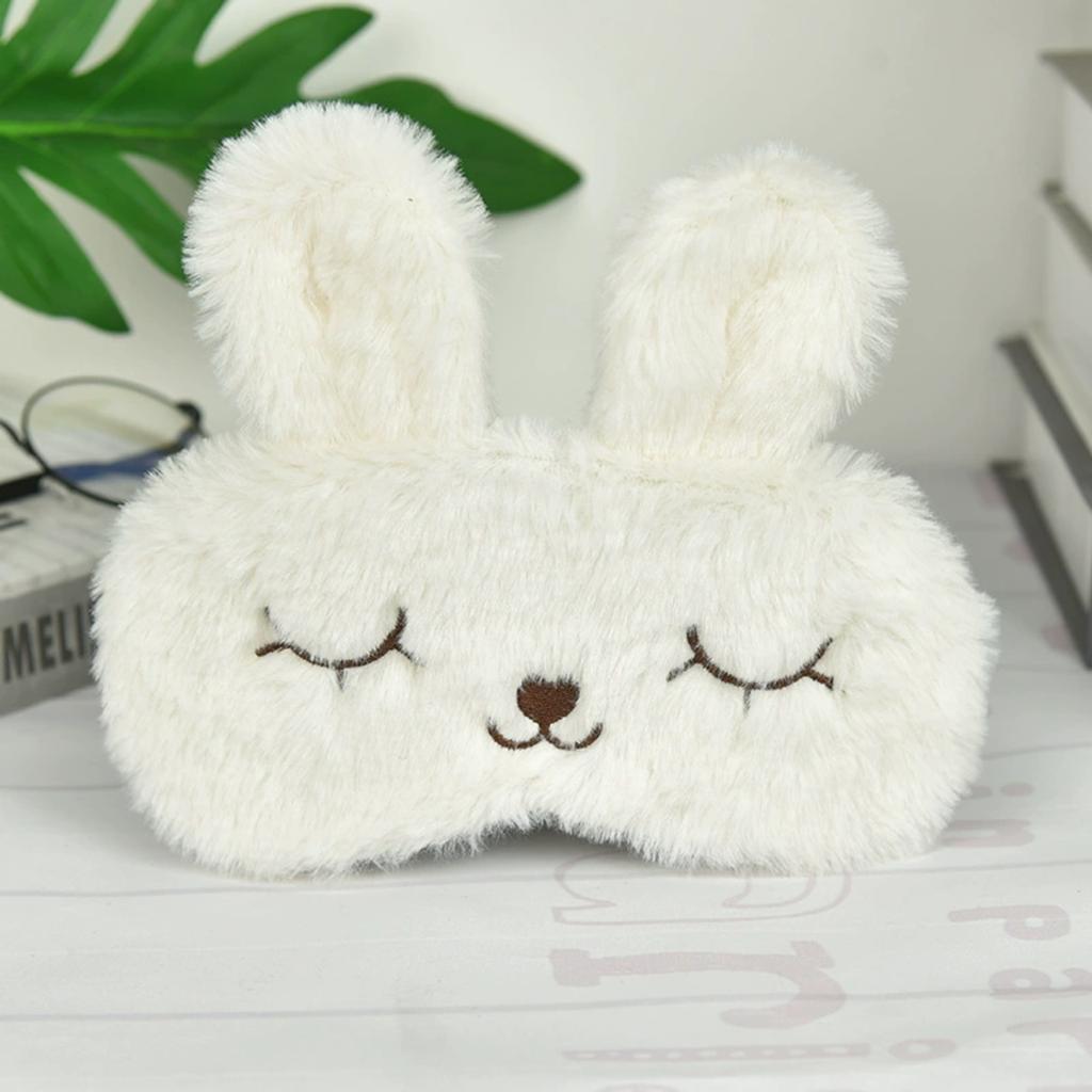 Cartoon Animal Plush Eye Mask, Light-blocking Sleep Eye Mask, Cute Home Nap Eye Mask