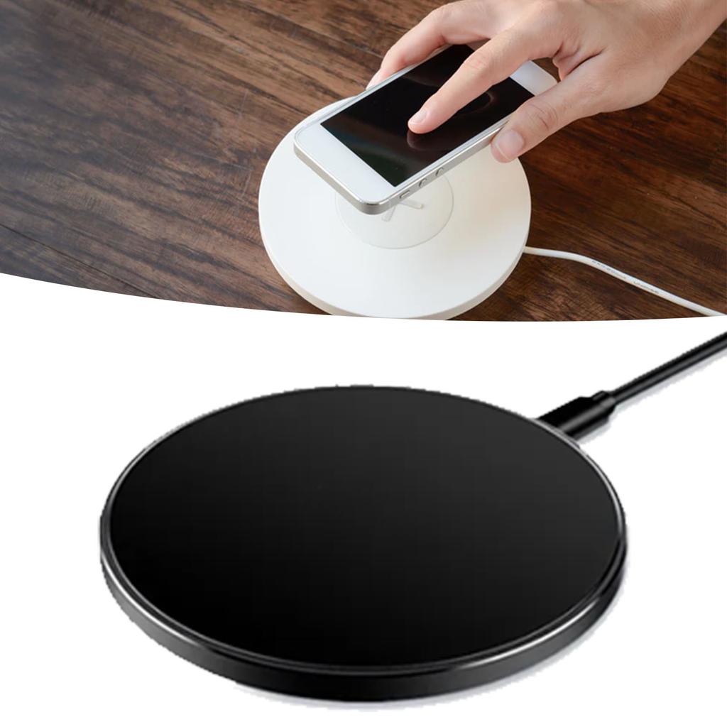 Wireless Charger 10W Fast Wireless Charging Pad Qi Certified Aluminum Alloy Round Wireless Phone