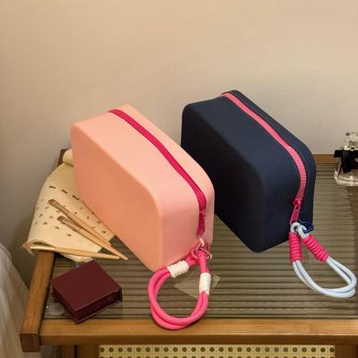 Silikonowa Torba do Przechowywania Duża Pojemność Wodoodporna Zapinana na Zamek Przenośna Kosmetyczka Organizer na Kosmetyki