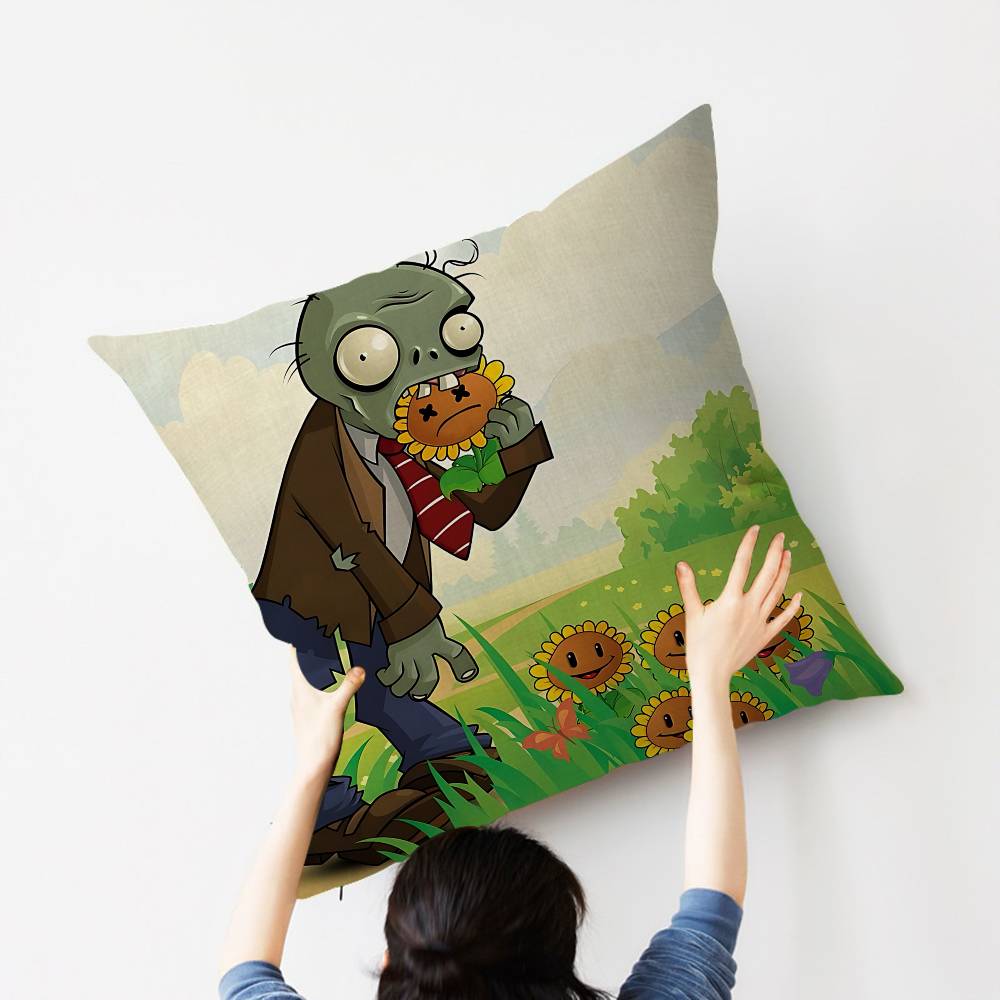 Game Plants Vs Z-Zombies 45*45Cm Cushion Cover Pillow Cover Decor Pillowcase Home Pillowcase For Couch Pillow
