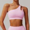 A- l-o Same Oblique One-Shoulder Beauty Back Yoga Bra Nude Feel Sports Intimates Asymmetrical Shoulder Strap Fitness Vest