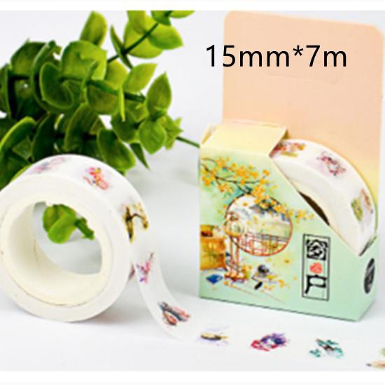 Beautiful Wash Tape Flower Plant Japanese Masking Adhesive Tape Decors Scrap Booking Sticker Label