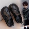 Boys Sandals Baotou Summer New Children's Leather Hollow Shoes Boys Roman Shoes Middle Children's Summer Shoes